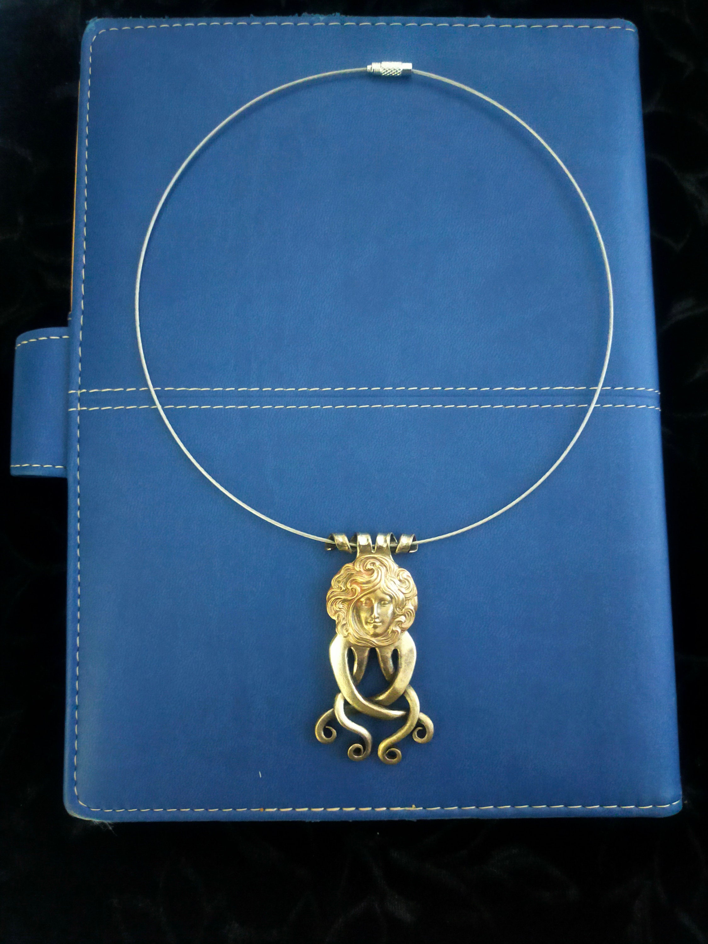 Madrake Style Mandrake With Medusa Head, Art Nouveau Style Pendant and Brooch ...