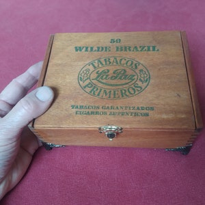 Joyero de madera vintage, Caja del tiempo, Caja de puros personalizada, Regalo de amistad hecho a mano, Cofre de tesoro, Cofre para secretos