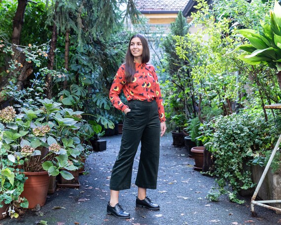 Pantaloni Tulipano Pantaloni palazzo alla caviglia con | Etsy Italia