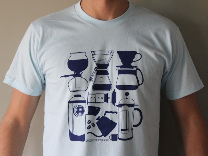 Choose Your Weapon A Manual Coffee Brewing T-Shirt image 1