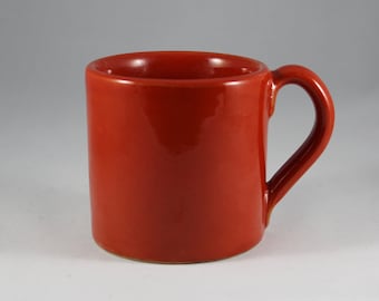 Vintage Small Coffee Mug- Red Ceramic Mug (PV 7686)