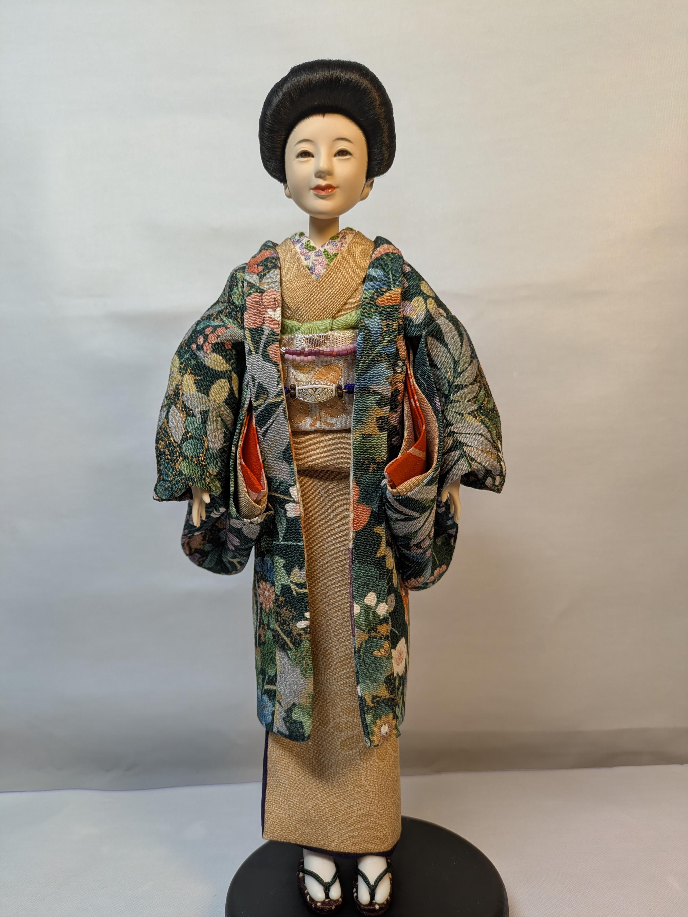 手足稼働 胡粉ヘッド付ドール 芸者『真琴』1/6ドール、ドール本体と