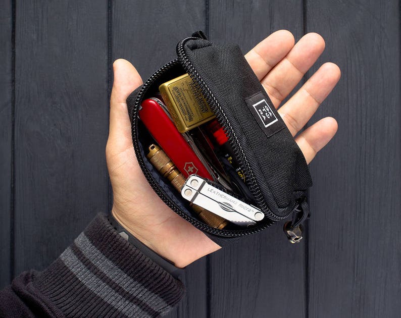 Mens zipper pouch EDC nylon pouch from Cordura. For keys Etsy