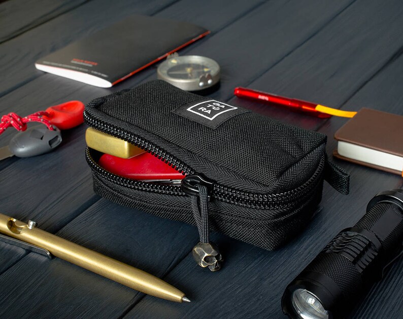 Mens zipper pouch EDC nylon pouch from Cordura. For keys Etsy