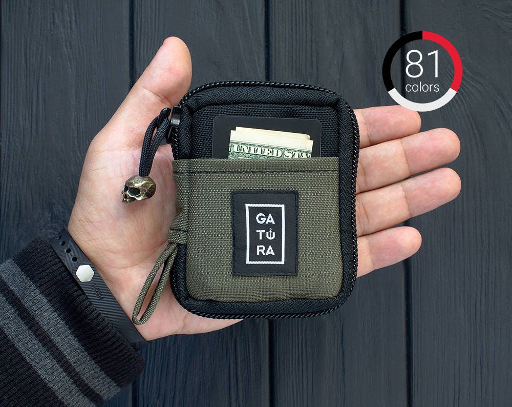 Best wallets for men Mens zipper wallet from Cordura. For Etsy