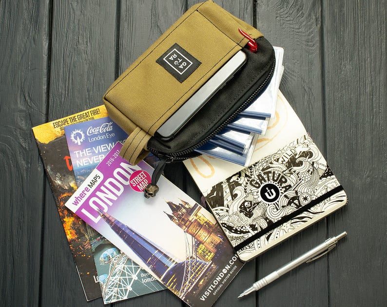 Travel organizer Small travel document organizer from Etsy