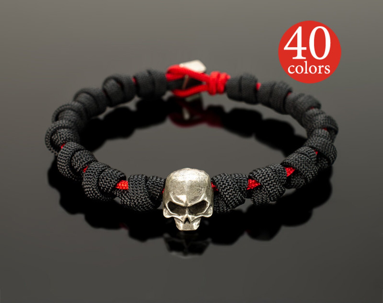Mens Skull Mens skull bracelet with big 15 mm skull. For a Etsy
