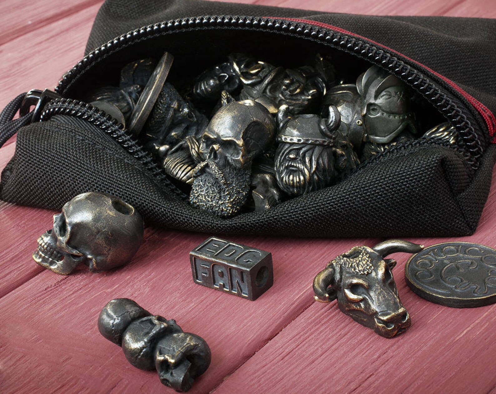 Bead for fans of EDC Bronze bead for EDC things. Big heavy | Etsy