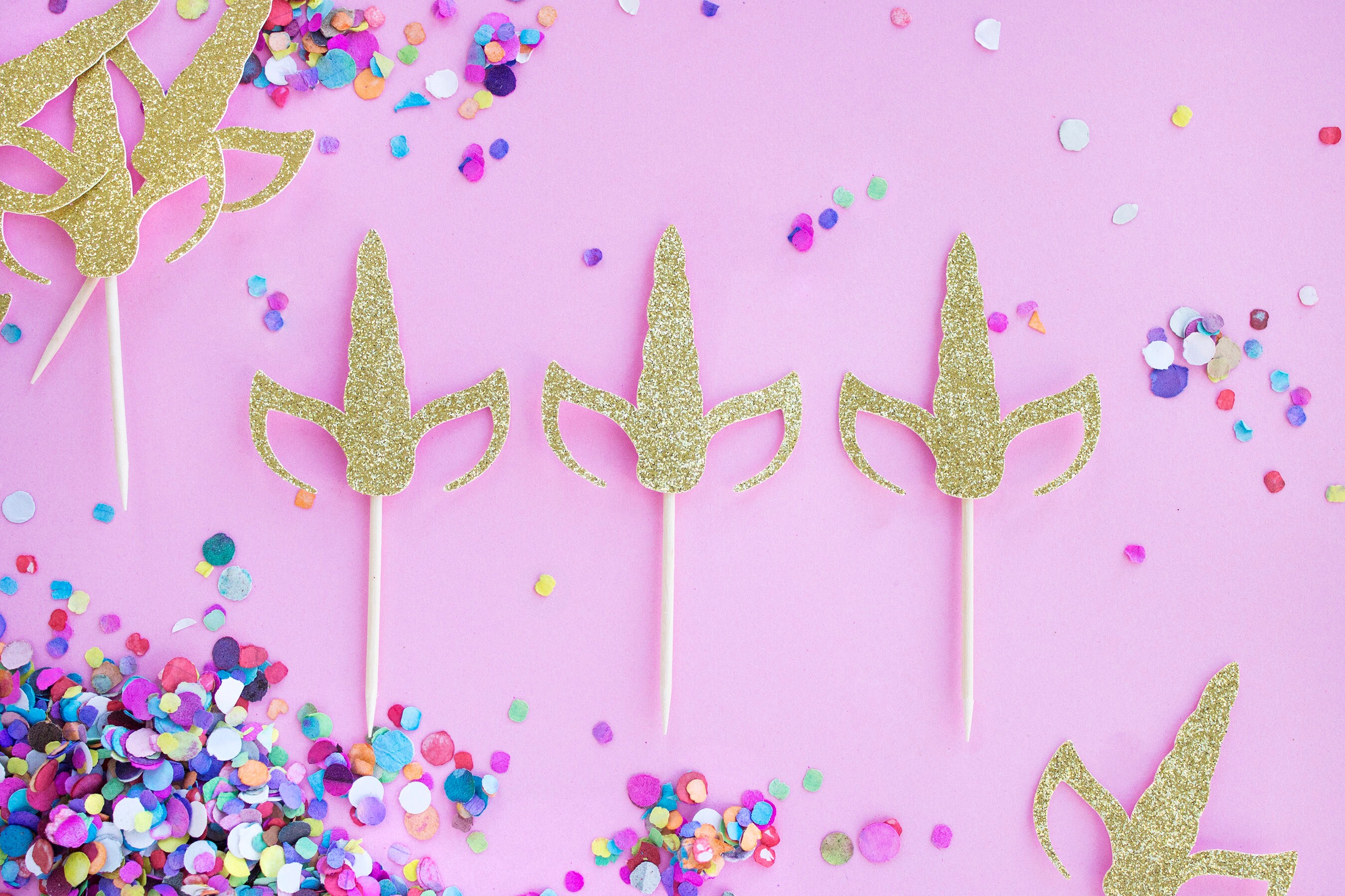 Unicorn Party, Unicorn Cupcake Toppers, Unicorn Horn, Unicorn Decor, …