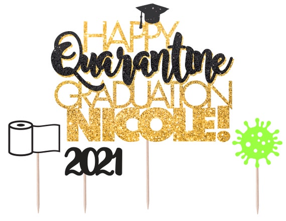 Custom Graduation Cake Topper, Class of 2021 Banner, Quarantine Graduation, Graduation Decoration 2021, Custom Graduation, Graduation Party Il_570xn