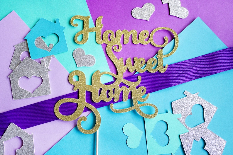 Home Sweet Home Cake Topper Housewarming Party Home Sweet ...