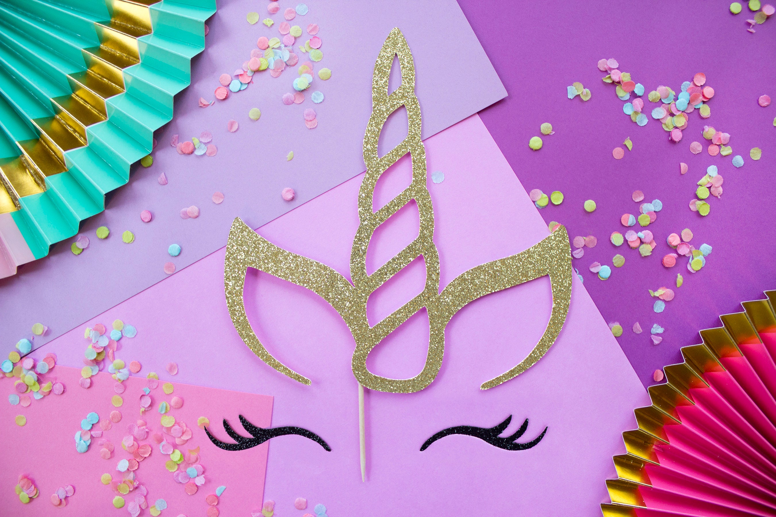 Unicorn Cake Topper Unicorn Party Unicorn Cake Topper Etsy