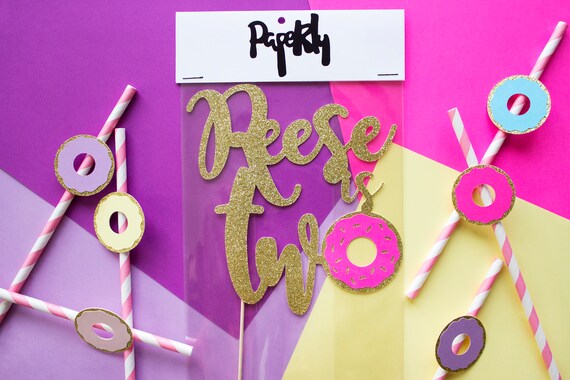 Custom Donut Party Cake Topper, Donut Grow Up, Donut Party, One Cake Topper, First Birthday Decor, Donut Decorations, Donut Second Birthday Il_570xn