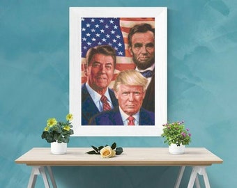 Presidents Cross Stitch Pattern by Kustom Cross Stitch, Full Coverage Cross Stitch Pattern, Instant Download Cross Stitch Pattern