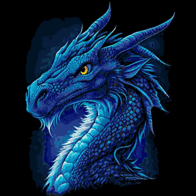 Dragon Cross Stitch Pattern by Kustom Cross Stitch, Full Coverage Cross