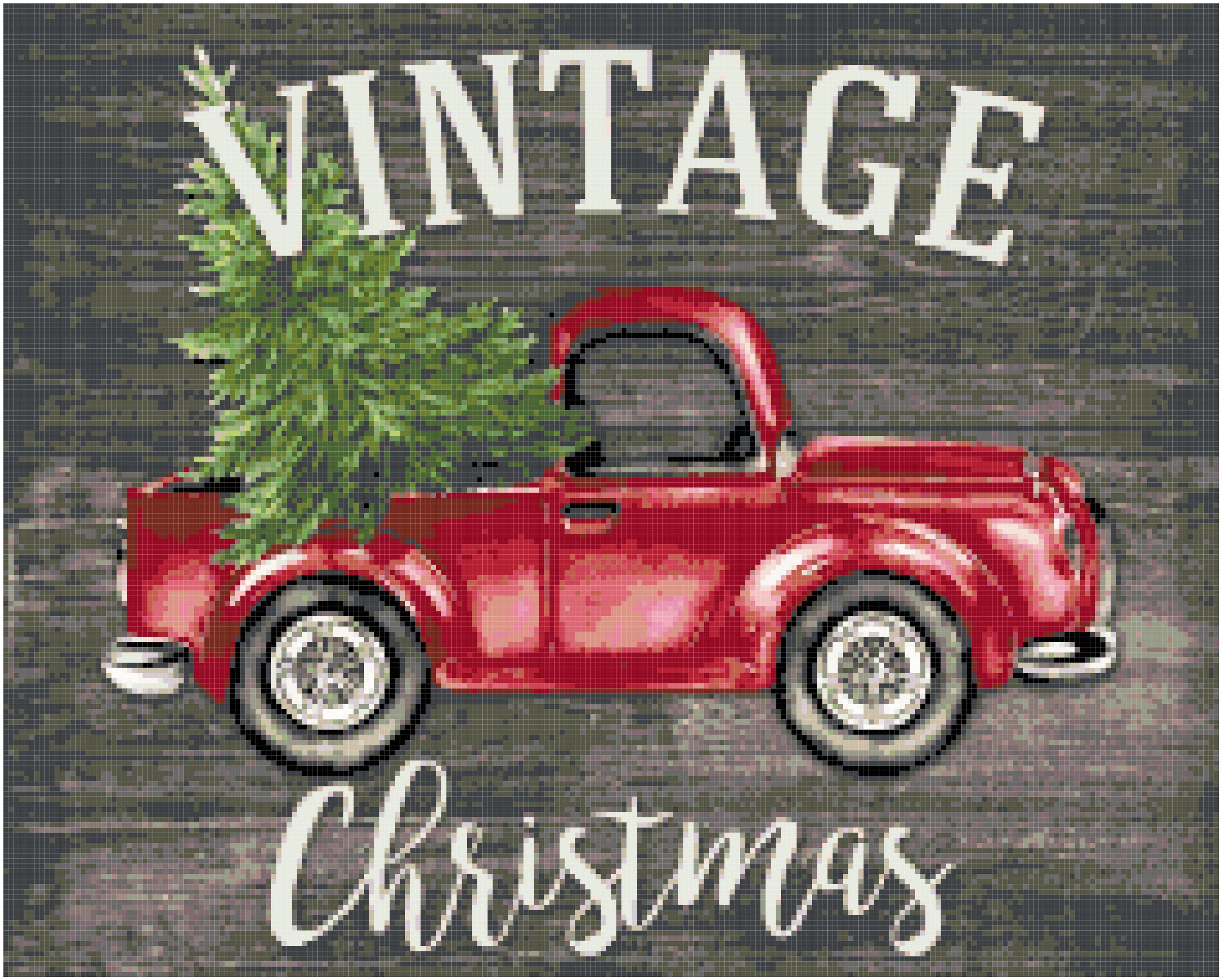 Vintage Little Red Truck Cross Stitch Pattern DIY - Etsy