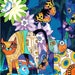 Abstract Cat Art Cross Stitch Printable Needlework Pattern - DIY Crossstitch Chart, Relaxing Hobby, Instant Download PD