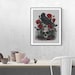 Gothic Raven and Roses Cross Stitch Pattern by Kustom Cross Stitch / Modern Cross Stitch Pattern / Stitch Count 236 x 300 Stitches