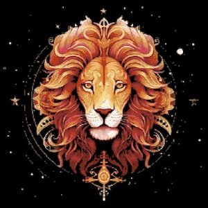 Galaxy Lion Kreuzstichmuster Ein Kreuzstichmuster, vollständige Abdeckung Kreuzstichmuster, sofortiger Download Kreuzstichmuster