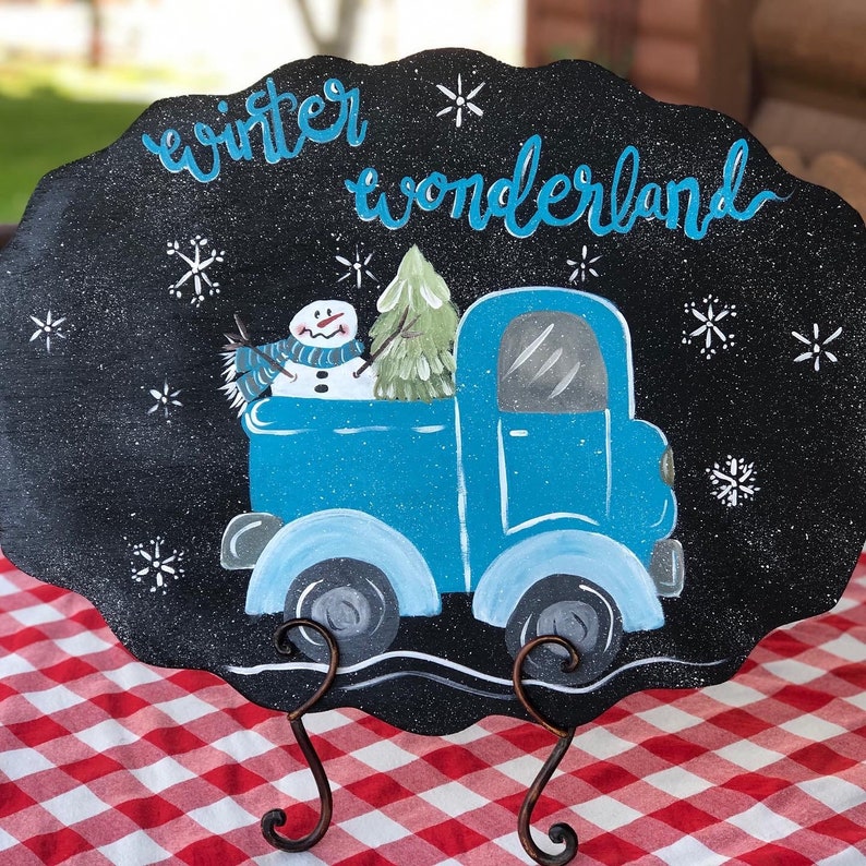 Winter Wonderland Wood oval