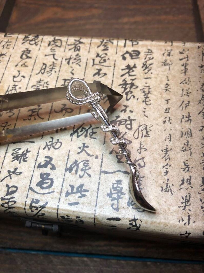 Silver Wire Wrapped Mini Spoon Pendant Tiny Spoon Necklace Etsy