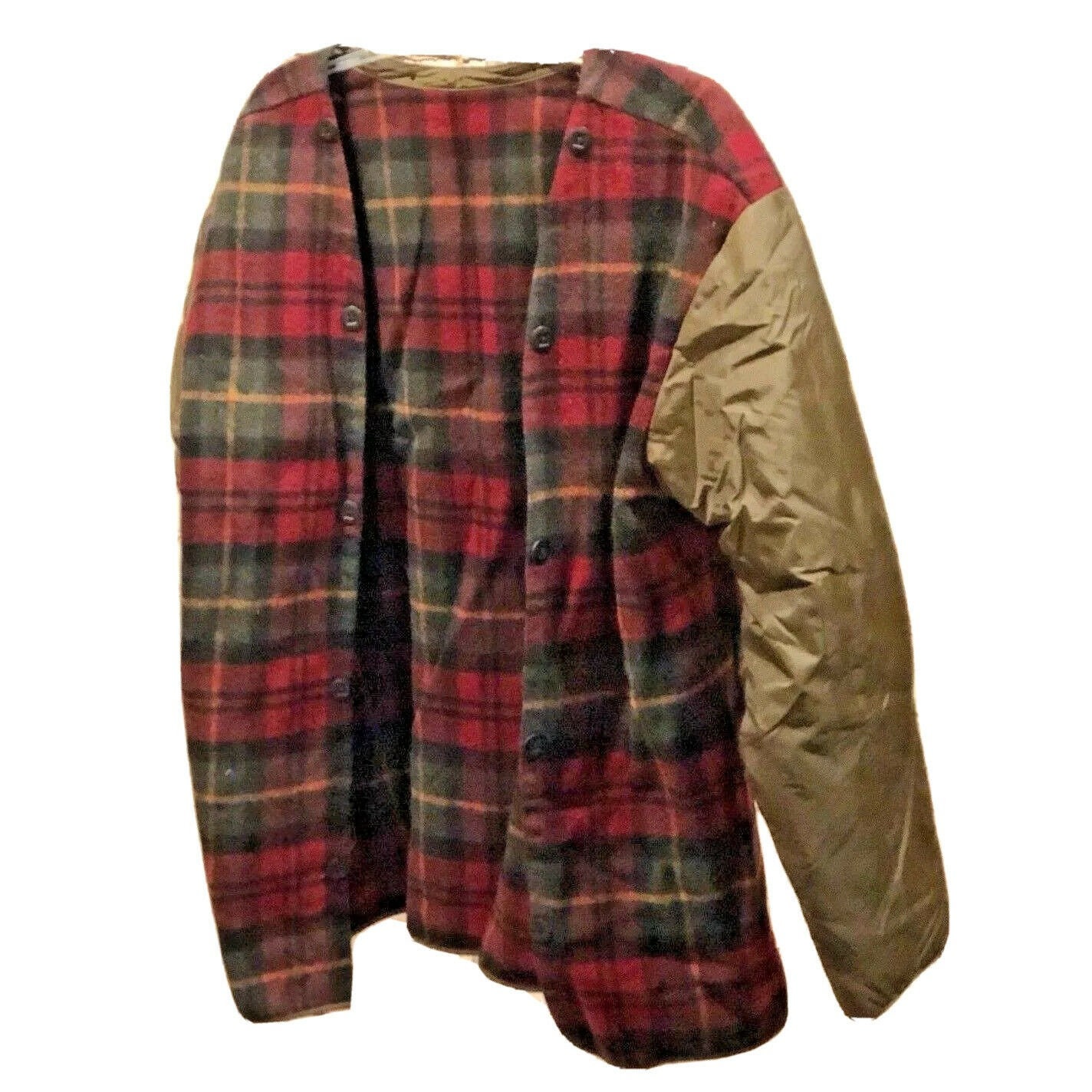 LL Bean Field Hunt Barn Jacket Coat Men Removable Plaid Wool | Etsy