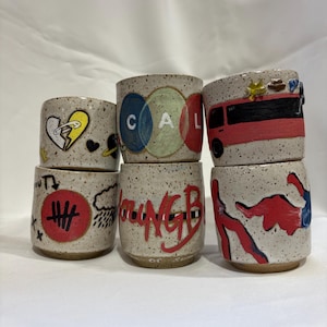 5SOS-mugg - 5 Seconds of Summer - Spräcklig glaserad mugg (Originalserie)