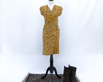 Vintage 1950s handmade floral dress