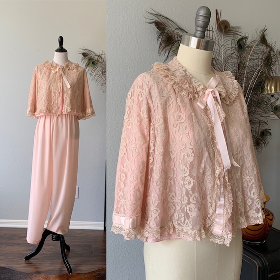 Vintage 1960’s bed jacket and pants