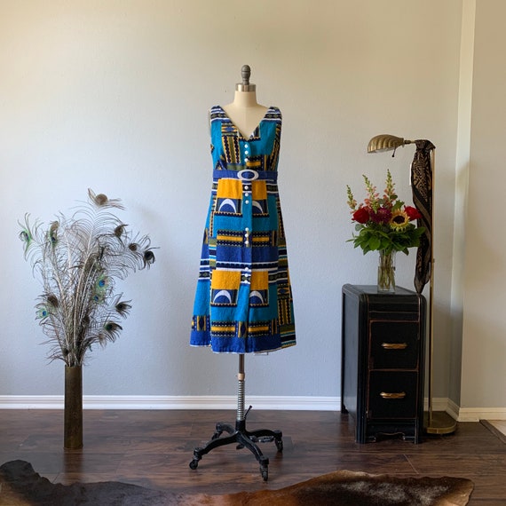 Vintage 1960’s print terry cloth bikini coverup