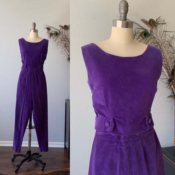 Vintage 1960’s purple velvet suit