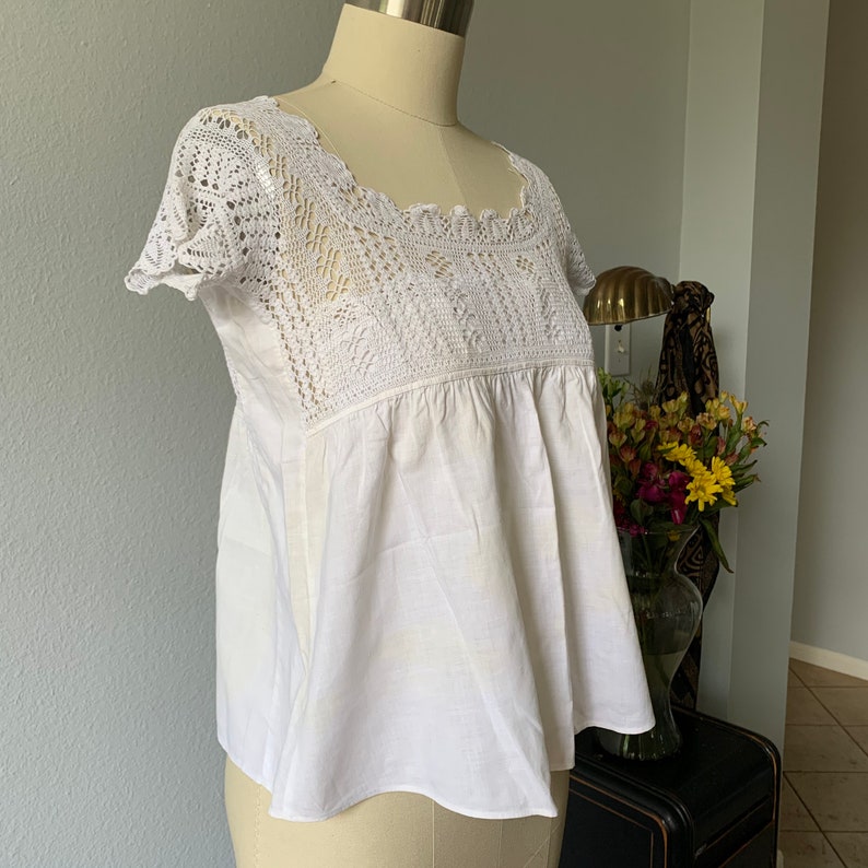 Vintage white cotton & lace camisole | Etsy