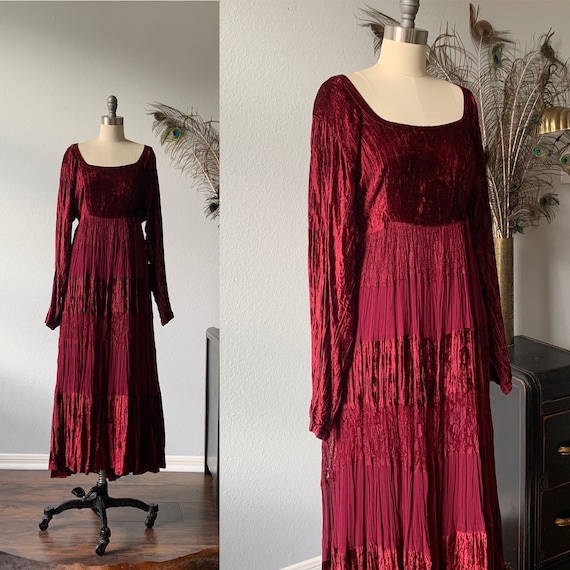 Vintage Indian rayon paneled dress