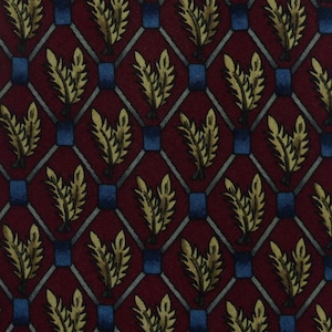 Vintage Jerry Garcia Silk Necktie: Gold Feather &#39;Landscape with Eye&#39;