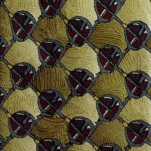 Jerry Garcia Silk Necktie: Geometric Pattern, &quot;Never Swat A Fly&quot;