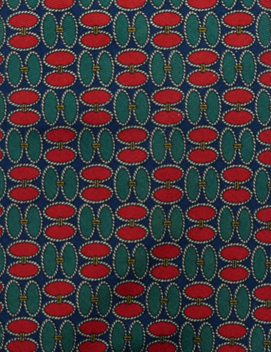 Cravate En Soie Brooks Brothers Makers - Motif Géométrique Vitre Carré Rouge, Or, Bleu, Excellent état Occasion