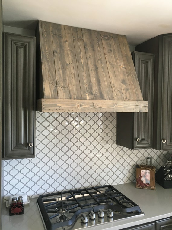 Items similar to Rustic wood custom hood vent on Etsy