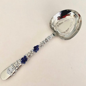 Turtle, Starfish ELEGANT SERVING SPOON, large server, berry spoon, rice spoon, pasta, vegetables, salads, beaded, fruit server