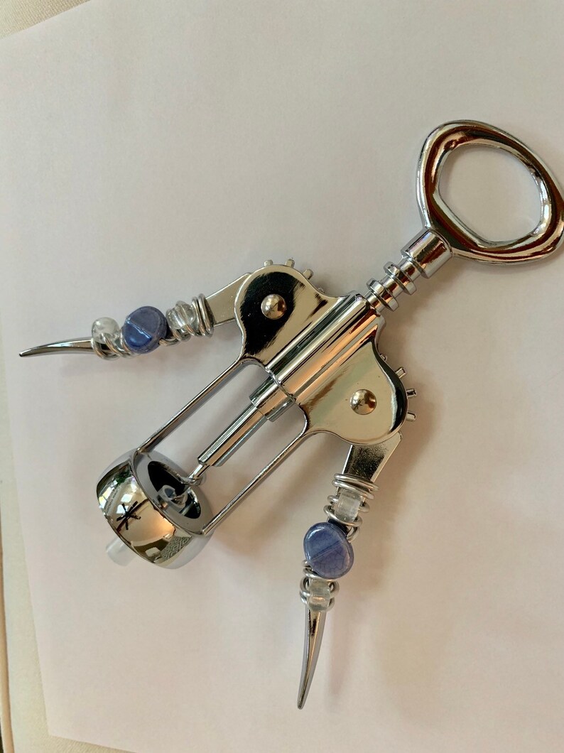 BEADED WINGED CORKSCREW bottle opener corkscrew wine Etsy