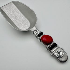 Handmade Aluminum Ice Scoop: Beaded Candy Buffet Scoop