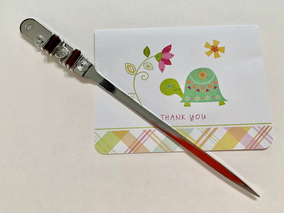 BEADED LETTER OPENER, Fun Mail Opener, Gift, Desk Item, Office Supply, Teacher Gift, Desk