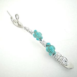 TURTLE Sassy Beaded Olive/Pickle Fork: Stainless Steel Charcuterie Appetizer Fork with a little attitude