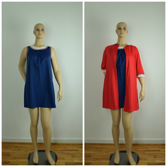 red white and blue two piece set