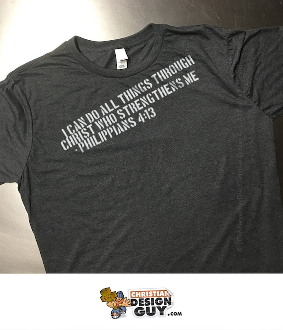Scripture Shirt Philippians 4:13 Bible Verse Religion Tshirt Scripture Shirt Philippians 4:13 Bible Verse Religion Tshirt