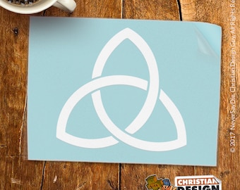 Trinity Symbol | God the Father God the Son God the Holy Spirit Christian Car Vinyl Decal | Religious Sticker | Church Gift