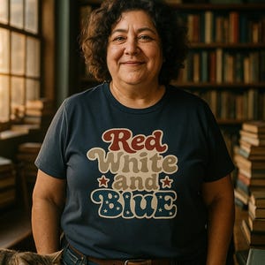 Red White and Blue, Fourth of July, Independence Day, Memorial Day, Veteran&#39;s Day, Casual