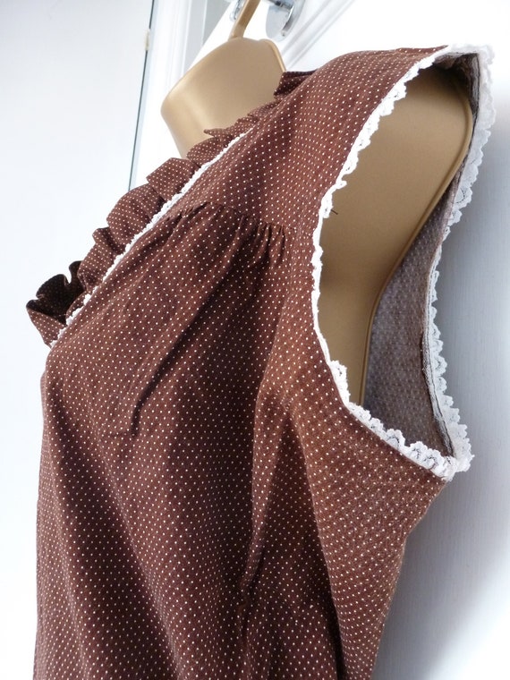 Vintage 1970s Full Circle Sleeveless Summer Dress… - image 6