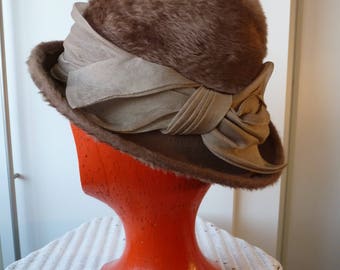Fluweel Zeer mooie hoed! Hoed Accessoires Hoeden & petten Nette hoeden Pillbox hoeden Sluier Met veren Leuke hoed Tan Vintage Net 