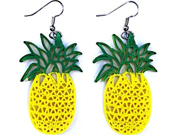 Two Tone Pineapple Earrings