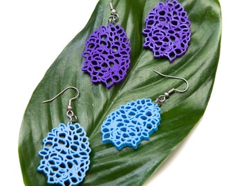 Hydrangea Flower Earrings